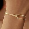 Knot Chain Bracelet Half Snake Chain Dainty Bracelet Love Knot Friendship Bracelet Gift