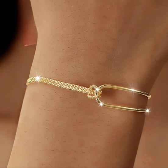 Knot Chain Bracelet Half Snake Chain Dainty Bracelet Love Knot Friendship Bracelet Gift