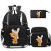 3Pcs/set Cute Little Bear 26 English Letters Bookbag Back To School Backpack Child Gift with Pencil Case Shoulder Bag Backpack