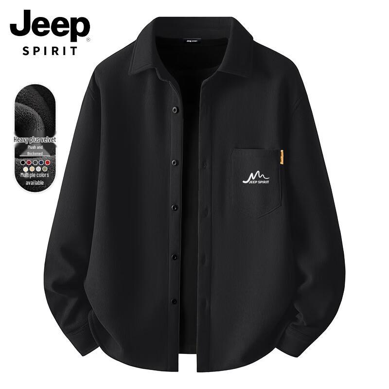 JEEP SPIRIT Men s Plush Lined Corduroy Shirt Jacket L