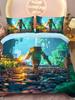 3D Cartoon Minecraft Duvet Cover for kids,Game Simulated World Bedding Set,Duvet Cover Pillowcases with Zipper Youth Kids Gift