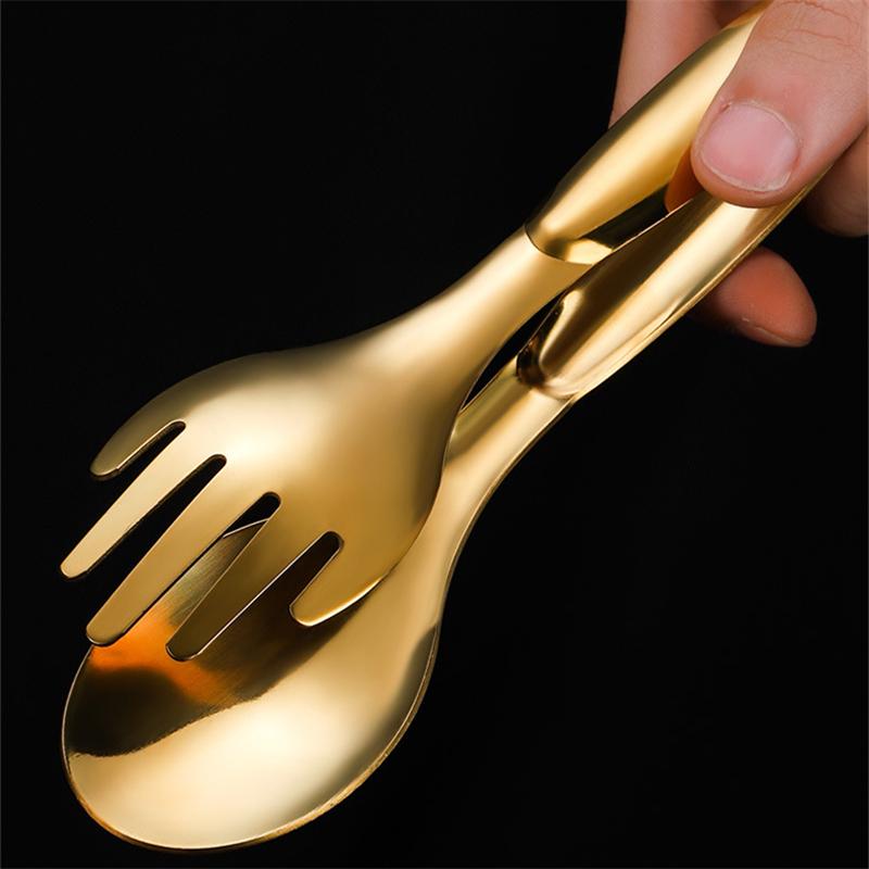 Non-Slip Stainless Steel Food Tongs Meat Salad Bread Serving Clip For Barbecue Steak Frying Shovel Buffet Clamp Cooking Utensils