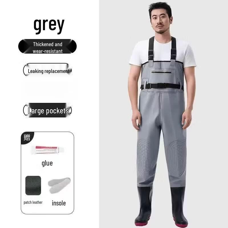 Men's Waterproof Fishing Wader Pants with Boots