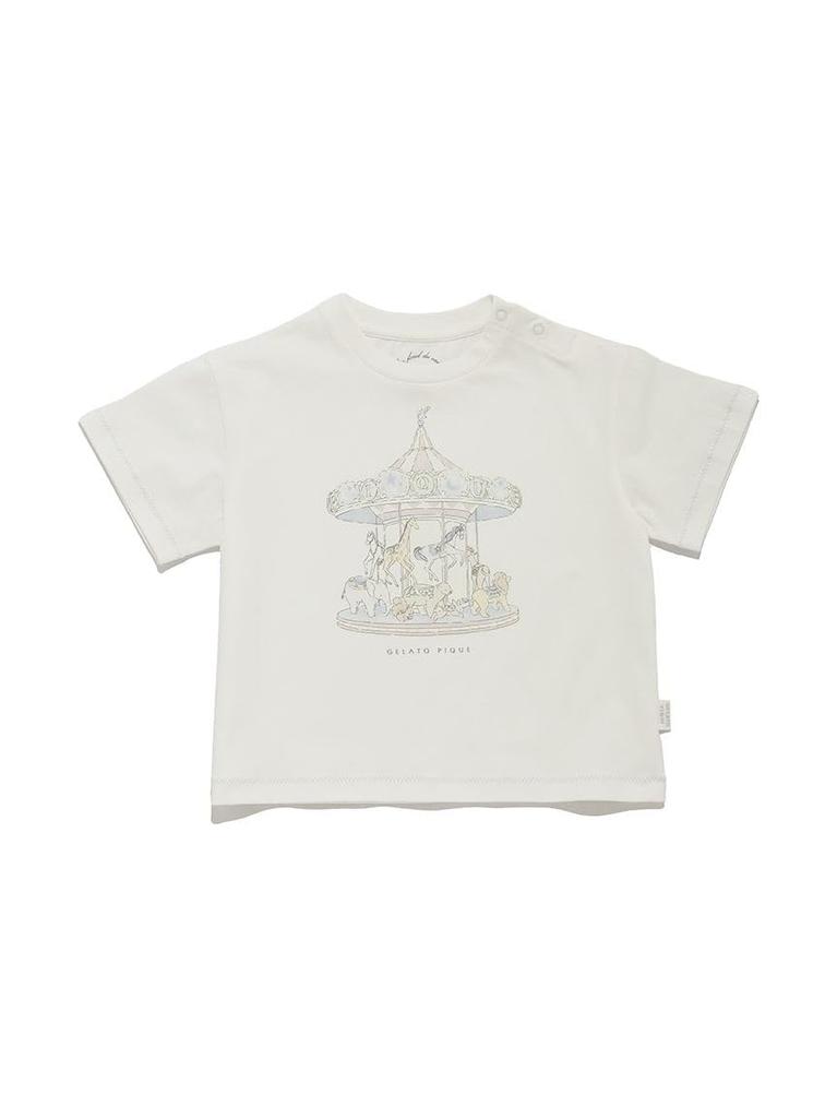 Gelato Pique Baby PBCT241459 OWHT Merry-go-round One-Point T-Shirt