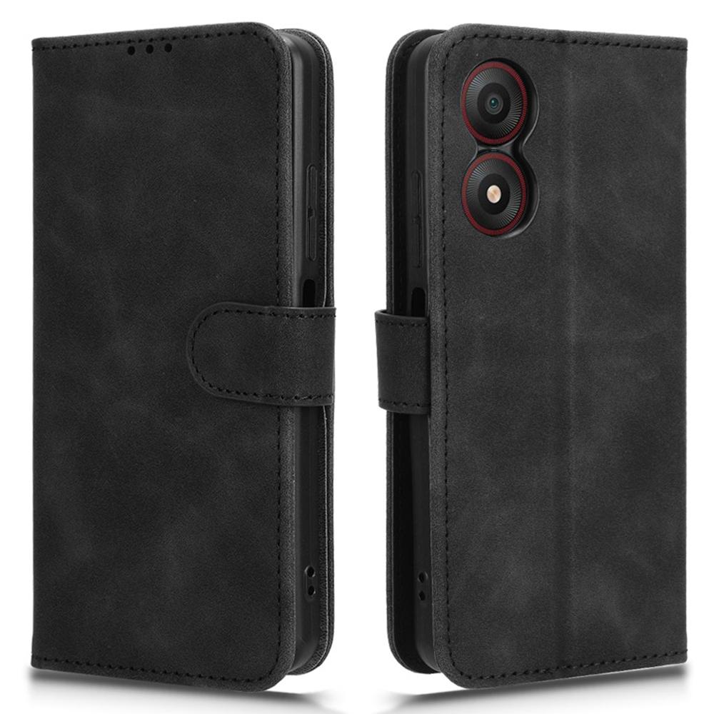 

Чехол для телефона для ZTE Blade A34 PU Кожаный Кошелек Флип-чехол для телефона Black