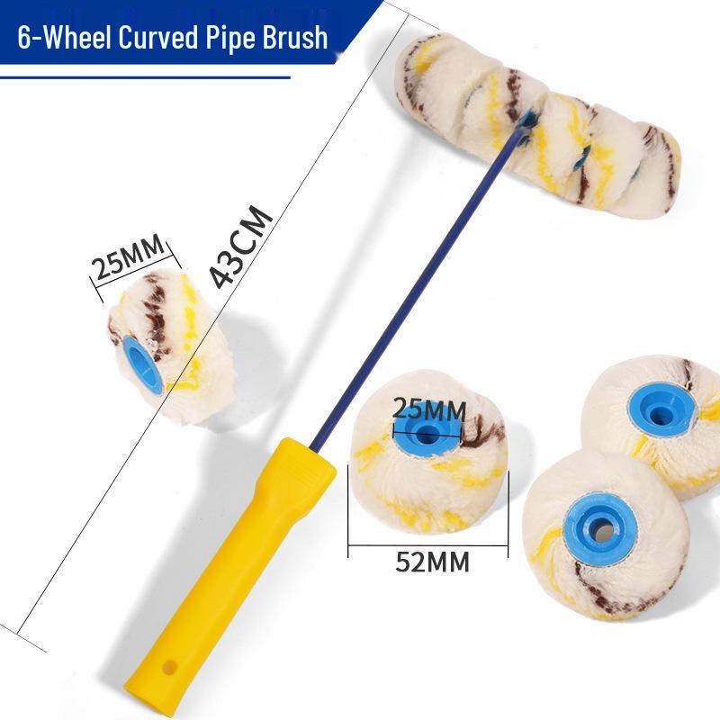 Curved Round Pipe Brush for Scaffolding, Railings, and Fire Paints