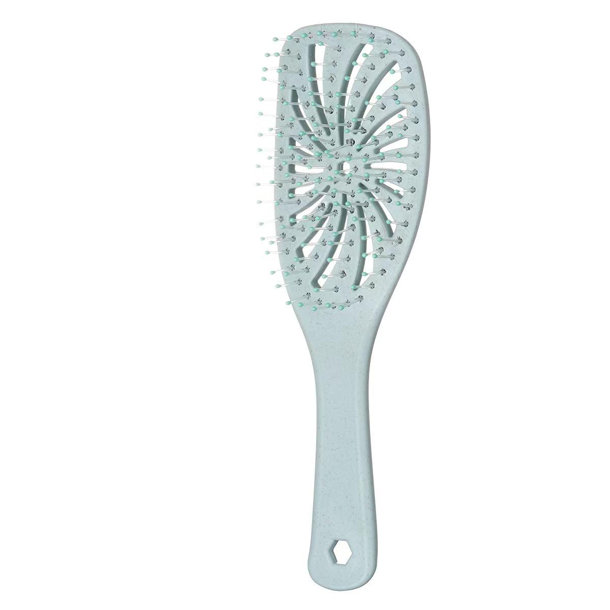 

Обновленная расческа для завивки из щетины кабана: Полый дизайн для четкой укладки и гладких волос OPP Bag Packaging зелёный