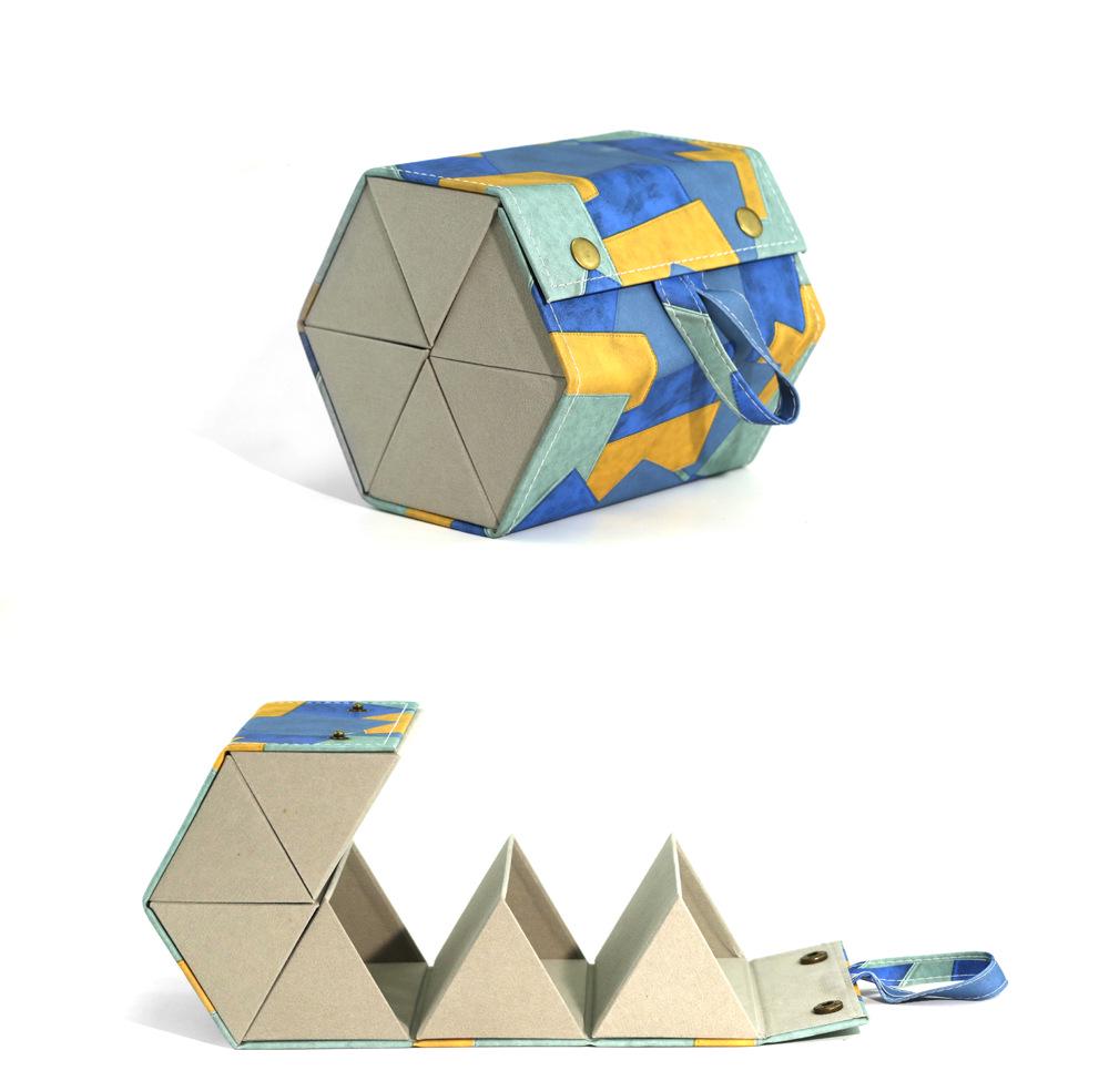 Leather Multi-Compartment Eyeglass & Sunglasses Storage Case, Portable & Foldable with Large Capacity