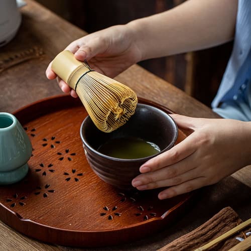 Yoseka Tea Ceremony Utensils, 100-Stand Tea Whisk, Bamboo, Matcha Powder Whisk, Traditional Craft for Tea Ceremony, 100-Stand (1 Piece)