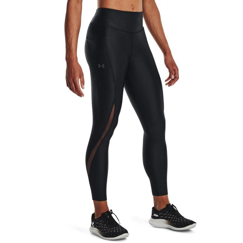 Under Armour Leggings de course couleur unie Pantalon de sport neuf points vintage Bas pour femmes Noir 1376821-001