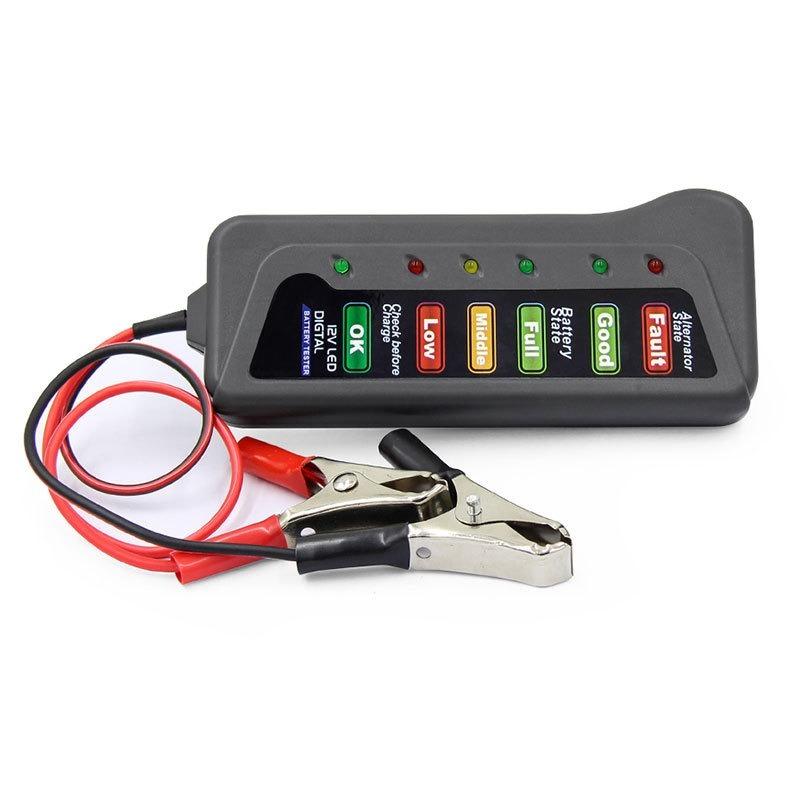 Mini 12V Car Battery Tester Digital Alternator Tester 6 LED Lights Display Car Diagnostic Tool Auto Battery Tester For Car