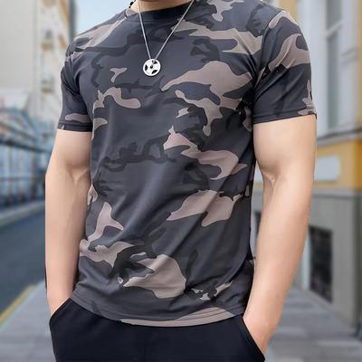 Neues Sommer-T-Shirt für Herrenmode mit Persönlichkeit und Camouflage-Print für Herren