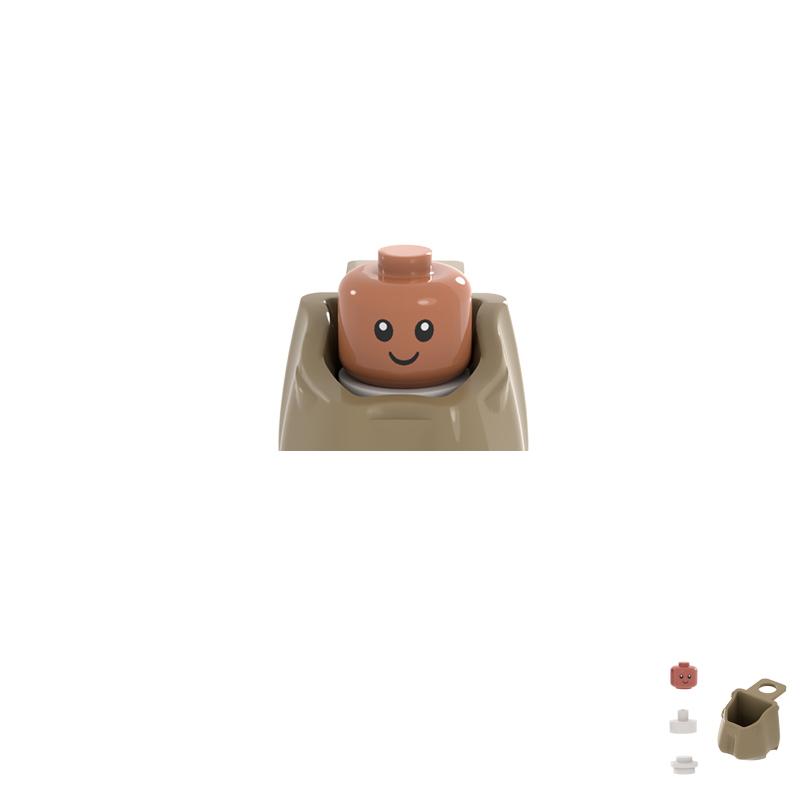 Bambini Neonato Carrellino Carino Blocchi da Costruzione Neonato Giocattoli MOC Collezione Bambini Regalo Ragazzo Ragazza Città 25128 24581 100662 18855 37822