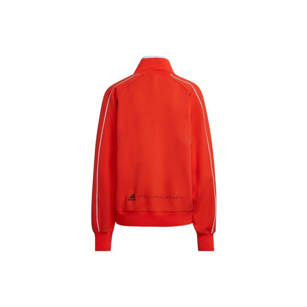 Adidas Solid Color Logo Sports Stand Collar Jacket Women Jacket Orange Yellow H59286