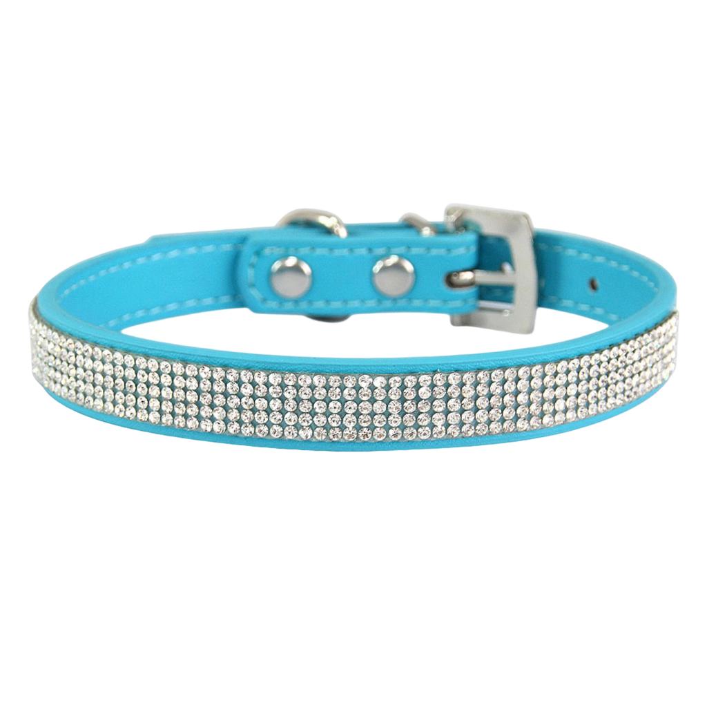 Verstellbare Größe Personalisierbares Blendend Glänzendes Weiches Wildleder Hund Kristall Diamant Halsband