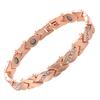 Red Copper Diamond Leaf Bracelet Niche Light Luxury Length Adjustable Ancient Red Copper Brushed Magnet Bracelet