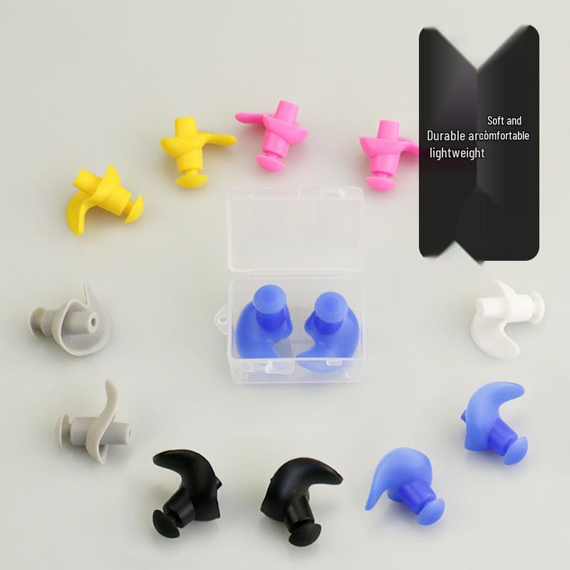 Waterproof Spiral Silicone Earplugs for Swimming and Noise Reduction