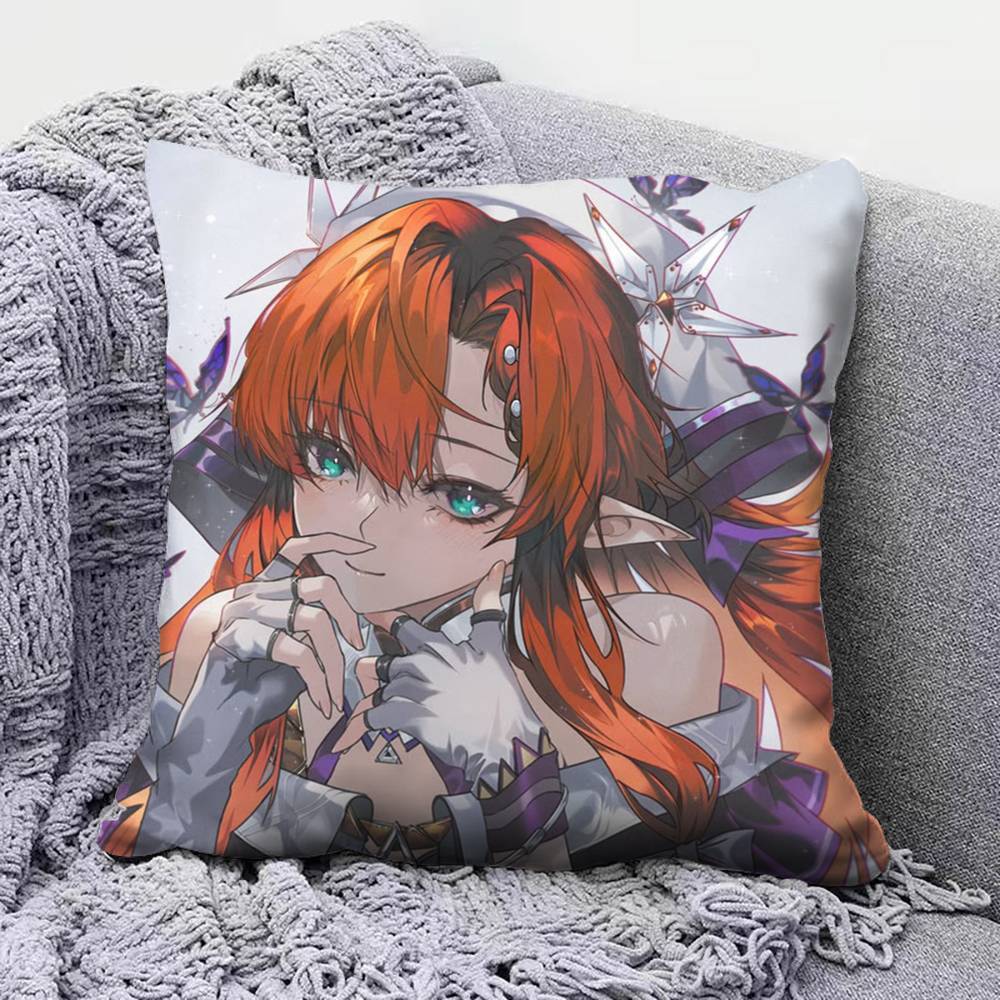 

Denia Hiyuki WuWa Wuthering Waves Home Sofa Cushion Covers and Aecorative Custom Pillow Covers 30x30 cm