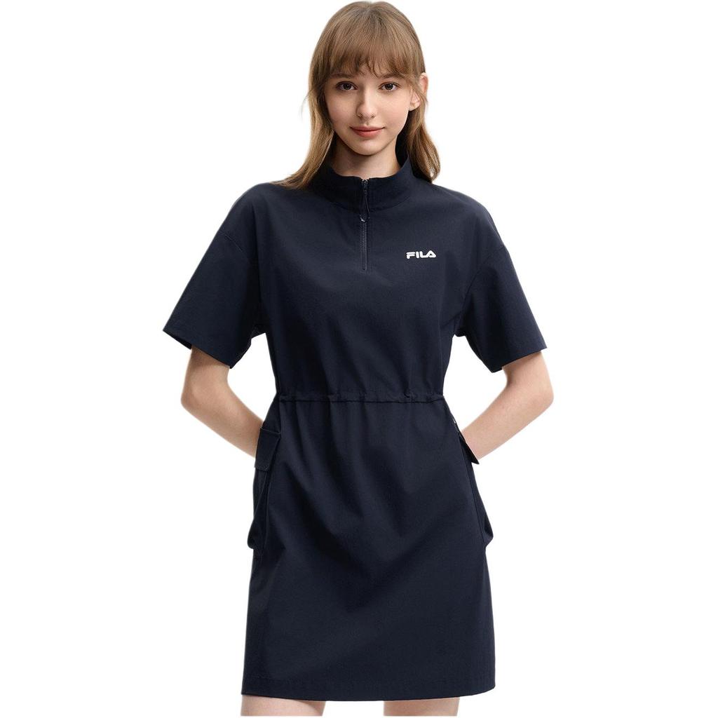 FILA Fleece Fashion Casual Short Sleeve Dress Women dresses F11W629302F