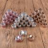 15pcs Metal Round Storage Cans with Transparent Window Screw Caps for DIY Crafts Travel Jewelry Spices Cosmetics Decor Organizer