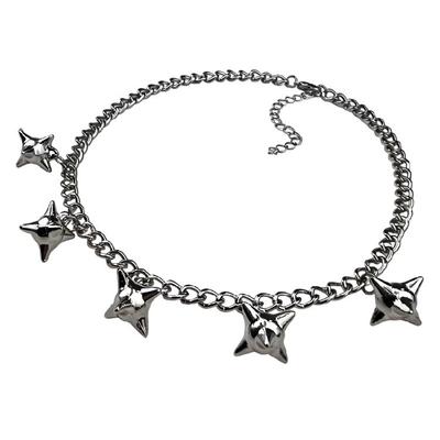 Mystical Octogram Charm Necklace With Sturdy Metal Chain Trendy Collarbone Chain Charm Neck Chain Jewelry Gift