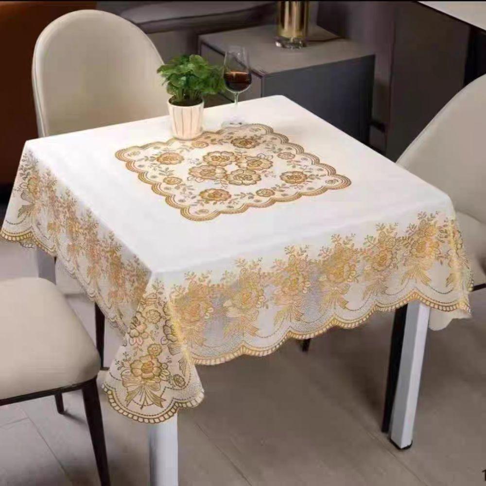 Waterproof Square Tablecloth Oil Resistant Washable Printed Table Cover Anti Slip Anti-Scald Table Mat Wedding Dining Room