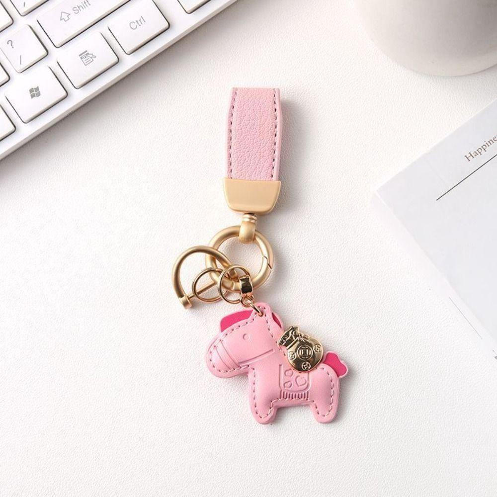Year of Horse Horse Pendant Cartoon Zodiac Pony Bag Hanging Horse Car Keychain  Year of The Horse