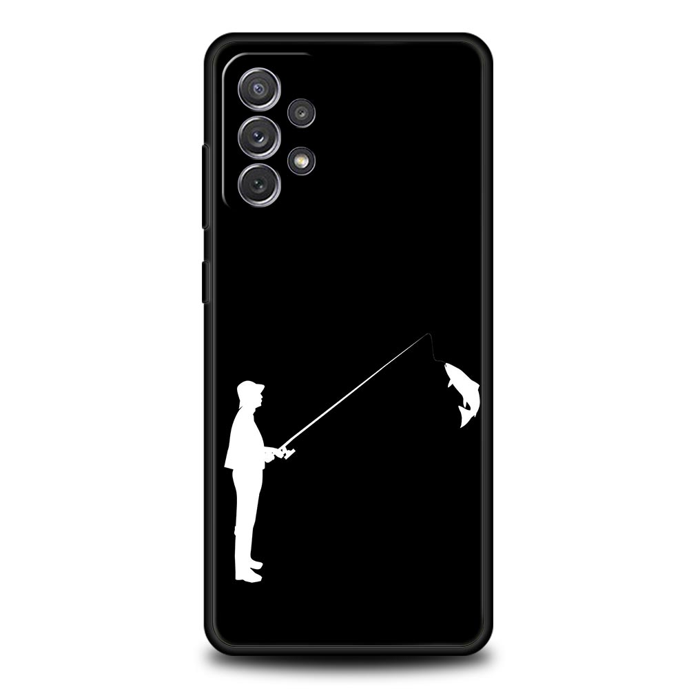 

Phone Case For Samsung Galaxy A17 A15 A13 A51 A71 A41 A31 A21S A07 A05 A35 A55 A23 A25 A33 A53 A73 5G Cover Fishing Heartbeat Galaxy A15
