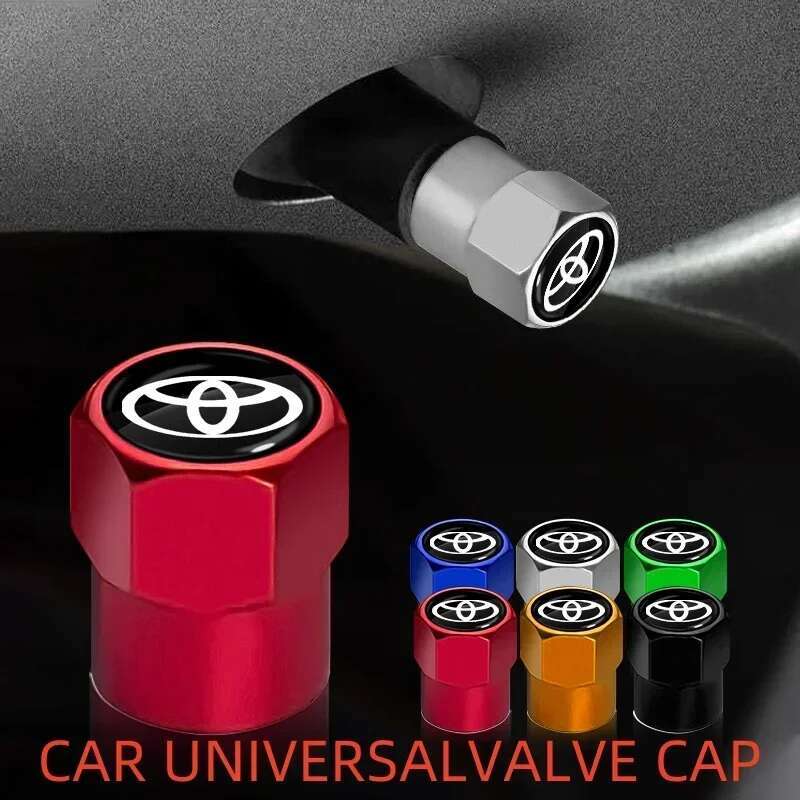 4Pcs Car Wheel Tire Metal Vae Cover Defender Decorative For Toyota Corolla CHR Hilux Land Cruiser Prius Supra Rav4 Prado Camry