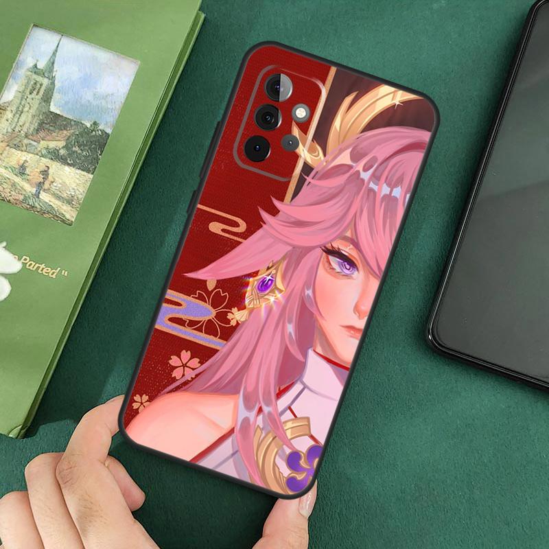 Genshin Impact Yae Miko Cover For Samsung Galaxy A54 A52S A52 A32 A22 A12 A72 A33 A53 A73 A14 A70 A51 A71 Case