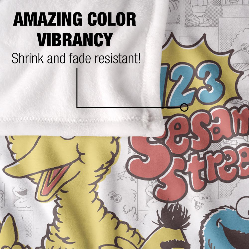 Sesame Street 123 Group Shot Blanket
