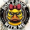 Vintage Round Metal Duck Sign Whimsical Animal Wall Decor Home Farmhouse Outdoor