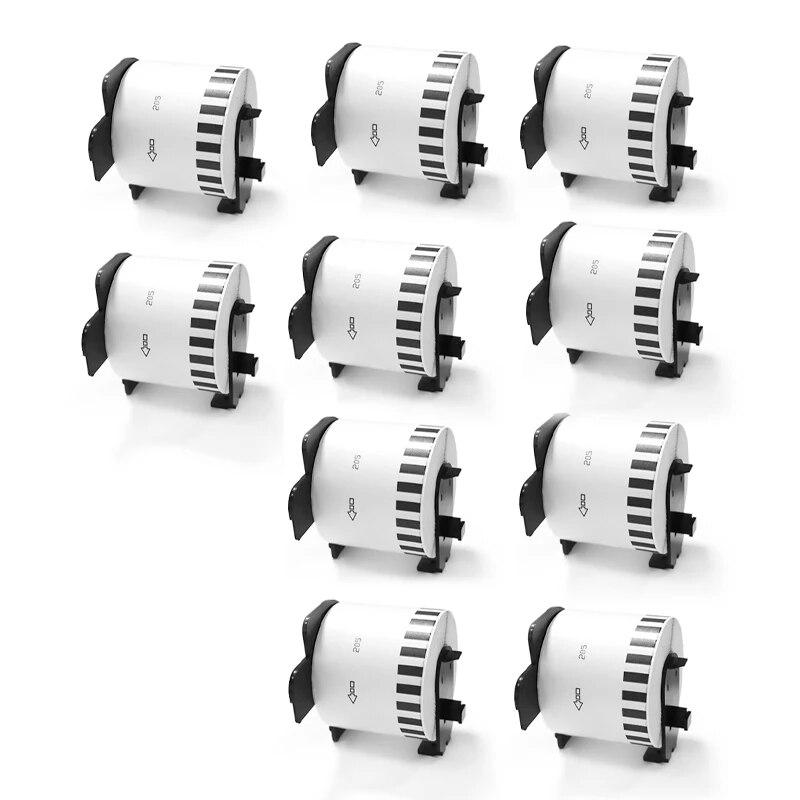 Papel térmico de etiqueta DK-2205 para impressora Brother QL1050 QL1060N QL1100 QL1110NWB QL600 QL650TD 710W Papel 62mmx30,48m Contínuo