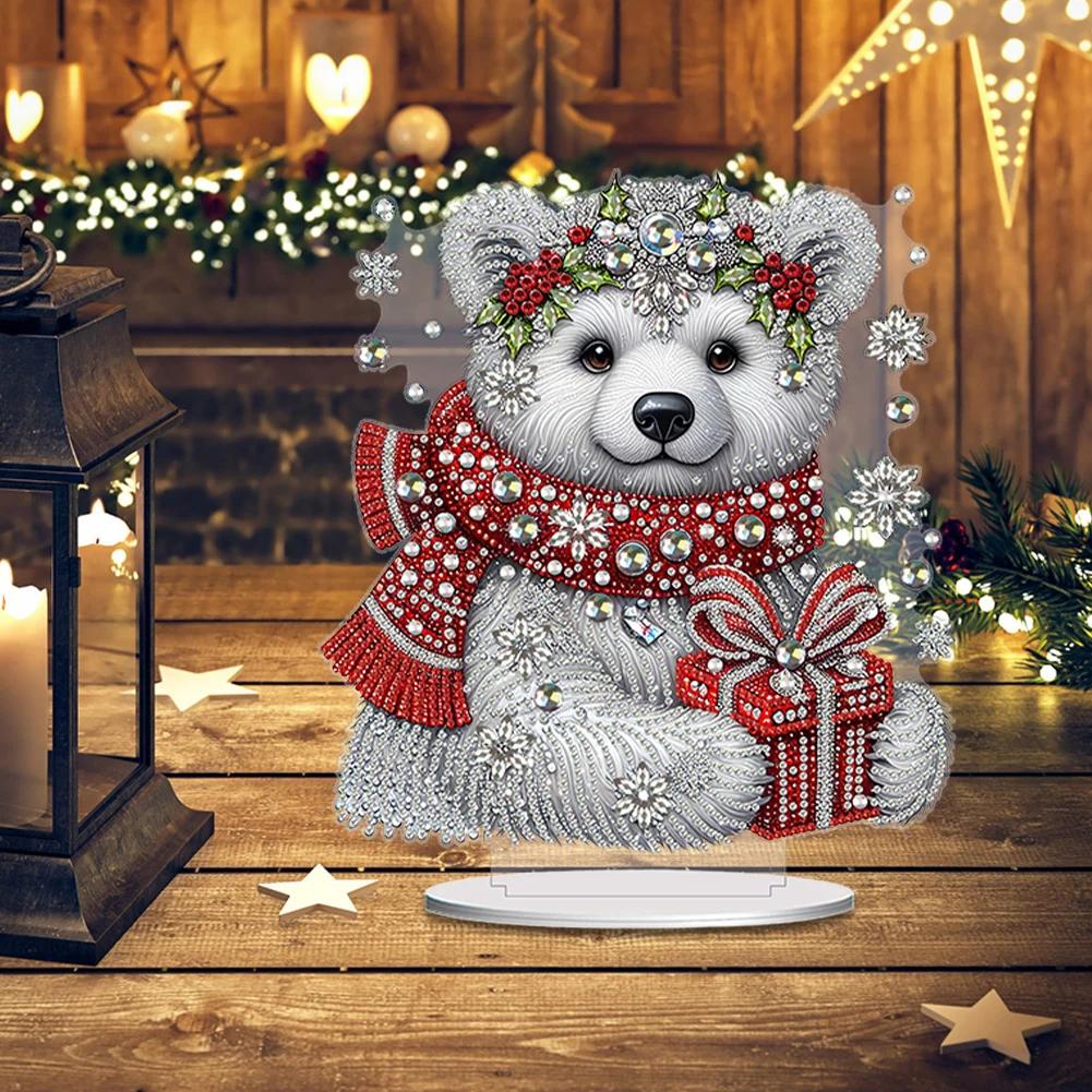 Acrylic Special Shaped Cute Animal Diamond Painting Tabletop Ornaments Kit Diamond Painting Desktop Decorations for Office Decor