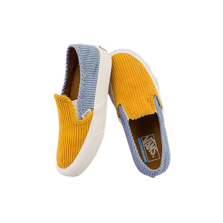 Vans Slip-On Corduroy Casual Lightweight Low-Top Skate Shoes Unisex Sneakers Yellow Blue VN0A5HYQA0Q