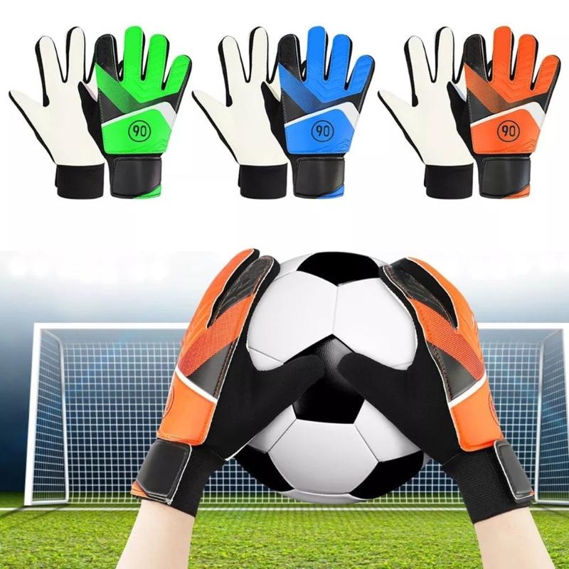 Football Goalkeeper Glove Thickened Soccer Goalie Gloves Adjustable Elastic Full Finger Glove for Kids and Adults