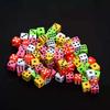 100PCS/Pack 8mm Size Acrylic Dice 5 Colors Available Standard Six Sided Colorful Dots Suitable for Bar KTV Party Game Supply ZYF