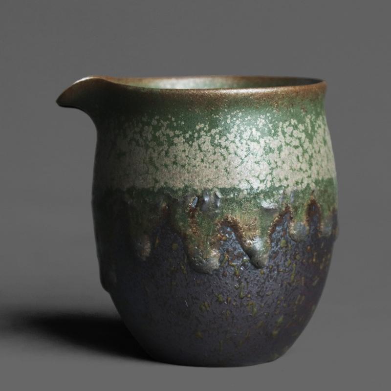 220ml Antique Style Wood-fired Gongdao Cup Coarse Pottery Tea Sea Ceramic Tea Divider