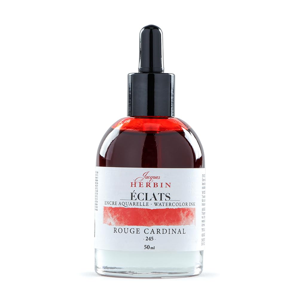 Herbin Watercolor Eclat Cardinal hb16245 Ink, Dye, 50ml, Red,