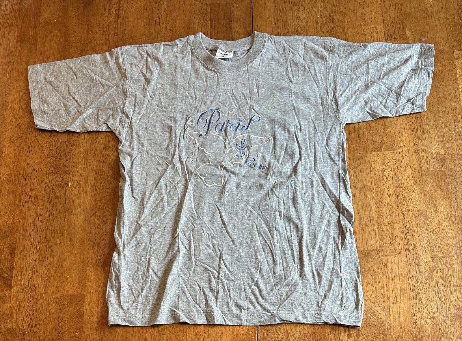 Vintage Paris Paradise T Shirt Medium Embroidered 4XL