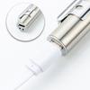 LED Flashlight USB Charging White Lighting Stainless Steel Mini Pen Type for Outdoor
