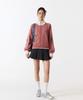 ODDSTUDIO Sporty Track Semi-Crop Knit Zip-Up - Pink