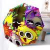 Vibrant Colors Themed Automatic Opening and Closing Umbrella, Compact Travel Umbrella, Lightweight and Portable, Suitable for Beach Commutin