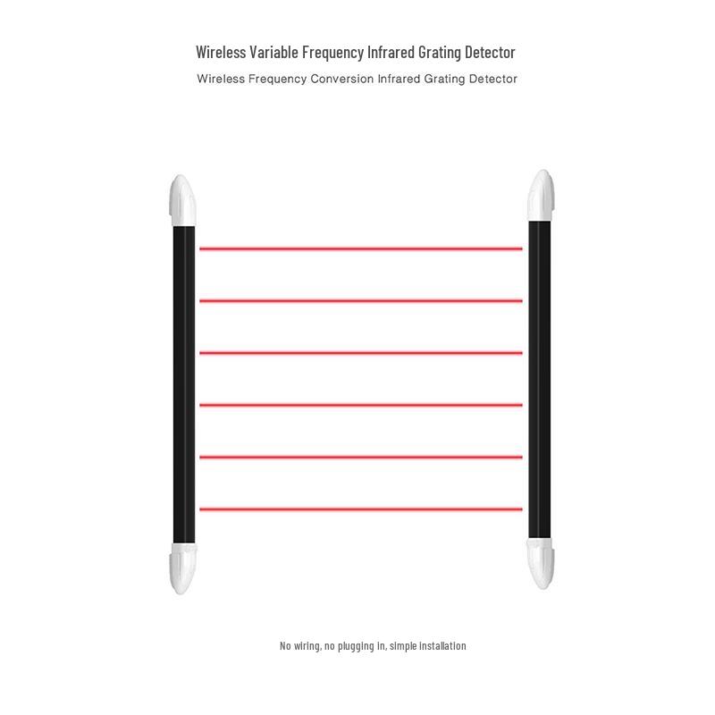ALHPN Drahtloser Infrarot-Schranken-Alarmsensor für den Außenbereich, 50 cm