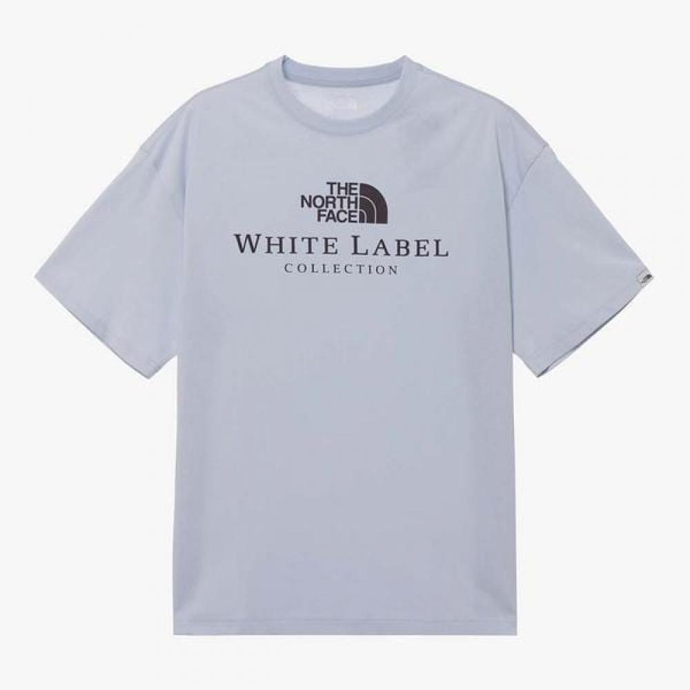 

The NorTh Face WhiTe Label SignaTure ShorT Sleeve Round T shirT lighT Blue nT7ur26m LIGHT BLUE/090