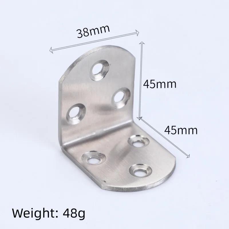 

4 шт. L-образные прямые угловые кронштейны из нержавеющей стали, соединители, код, прямоугольная опора, крепление мебели, усиленная фурнитура