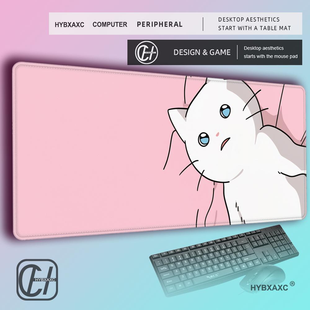 HYBXAXC Kitty MousePad Cute Cats Mouse Pad Large DeskMat Kawaii Gaming Accessories Carpet Rubber Keyboard Palymats
