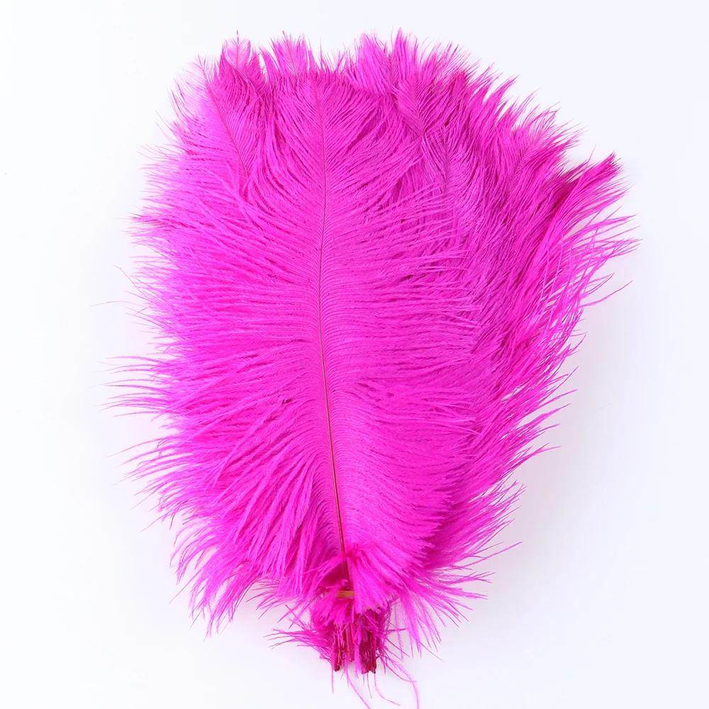 

10 шт. Натуральные белые черные страусиные перья для рукоделия 15-35 см Свадебная вечеринка Домашнее украшение Центральные элементы стола Карнавальные перья 15-20cm розы красного