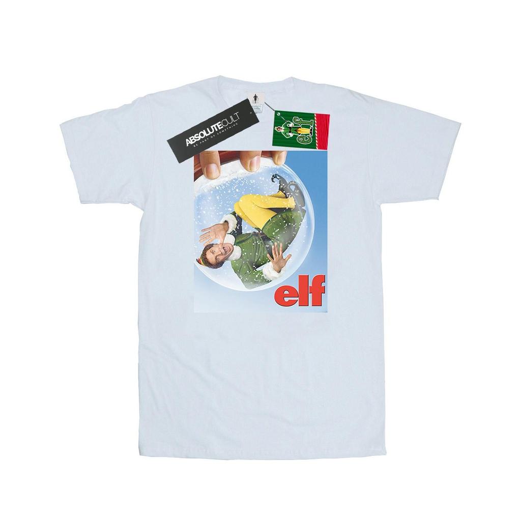 Elf Mens Snow Globe Poster T-Shirt