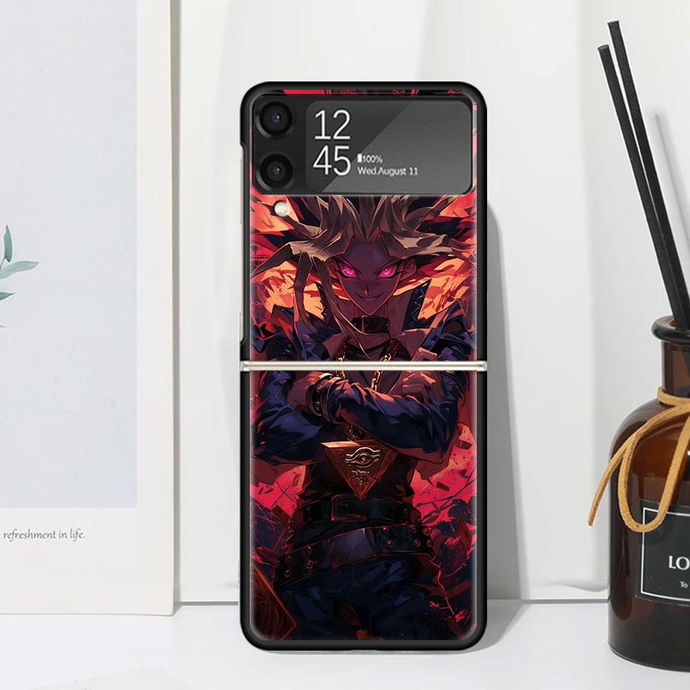 Game Yu-Gi-Oh Phone Case Cover for Samsung Galaxy Z Flip 7 6 5 4 3 5G Flip3 Flip4 Flip5 ZFlip6 ZFlip7 Black Fundas Galaxy Z Flip